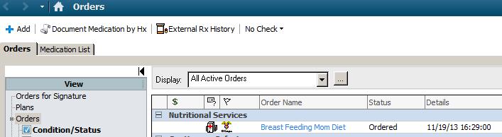 Breast Milk Scanning Diet Order