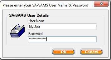 Step 4 (SA-SAMS Login Details) After the Submit