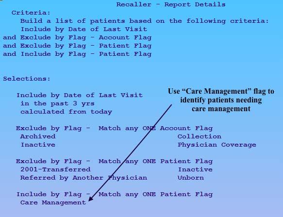 Identify Patients for Care Management 4A.