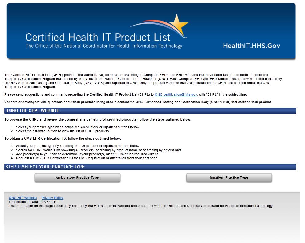 Certified Health IT Product List 21