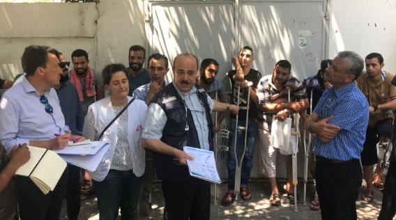 Coordination and Information: A diplomat field visit organized by OCHA took place on the 11th of June. The delegation visited key facilities of the health sector, including the MSF Gaza Clinic.
