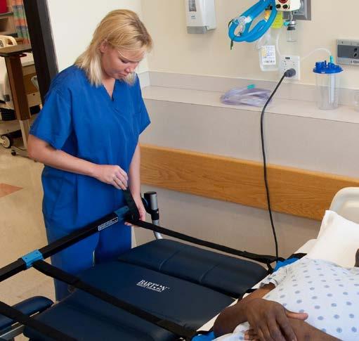 Our H-250 and I-400 chairs can be equipped with our unique, easy to adjust Patient Transfer System (PTS).