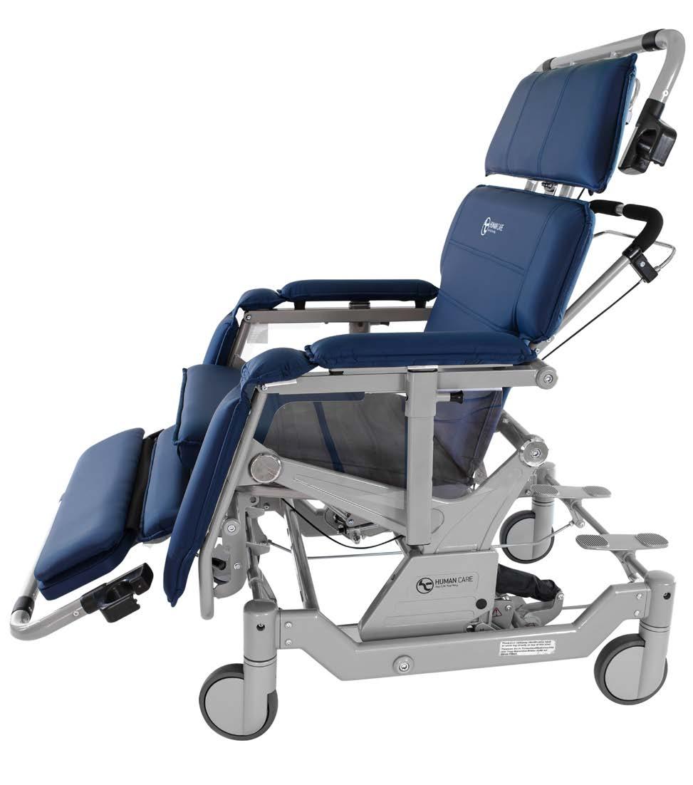 8 I-400 Convertible chair for early mobilization, safe and comfortable transfers Unlimited repositioning capabilities Central brakes and steer locking functions Ideal for