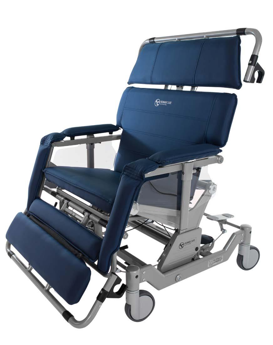 setting. Its higher weight capacity allows easy transfer, repositioning, and transport of even a more robust patient.