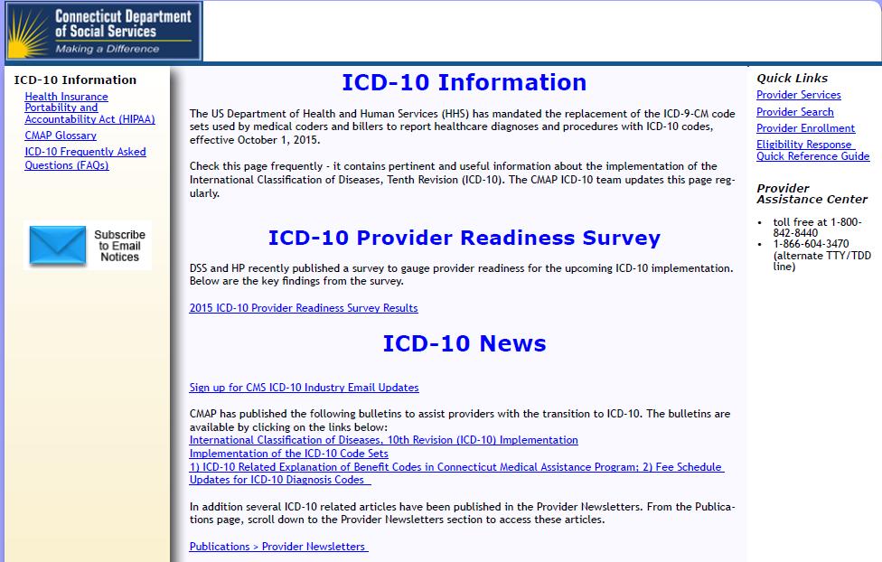ICD-10 Readiness ICD-10