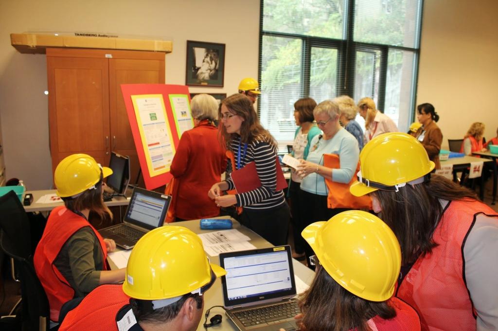 The Emergency Action Plan Team was there, complete with yellow hard hats and orange vests.