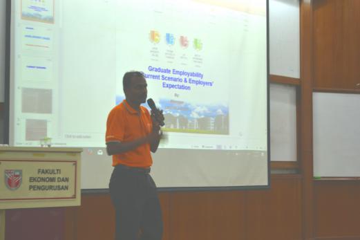 Human Resource Department (HRD) Career Talk With Industry Expert Universiti Putra Malaysia (UPM), under the Faculty of Economics & Management, organised a talk on CAREER TALK WITH INDUSTRY EXPERT for