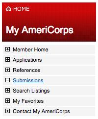 Under submissions tab, click on the Economic Empowerment Corps submission listing