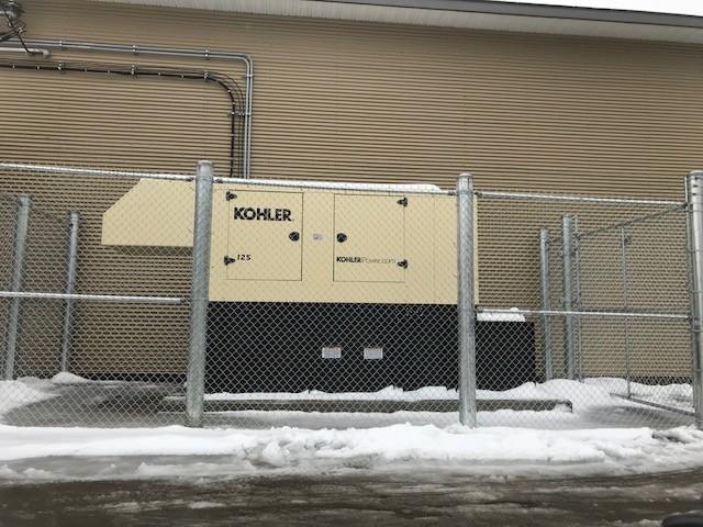 Generator installed, provides