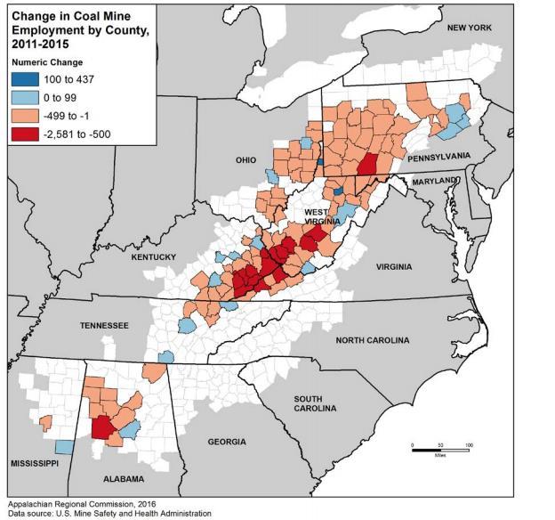 HOW TO DETERMINE IF A COMMUNITY IS COAL IMPACTED ARC research on job loss in coal mining and