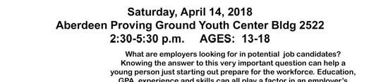 Location: APG Youth Center Bldg 2522 Fridays 6-9 p.m.