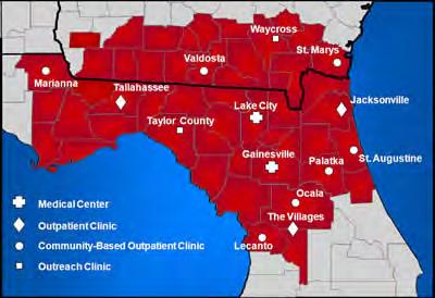 North Florida/South Georgia Veterans Health System Covers 52 counties 26,000 square miles Veteran population estimated to be over 460,000.
