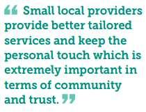 Small and local charities are