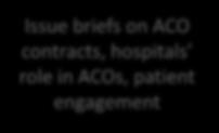 physician organizations Issue briefs on ACO contracts, hospitals role in