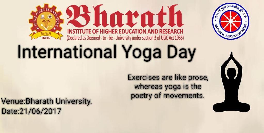 International Yoga Day The International Yoga Day was remembered
