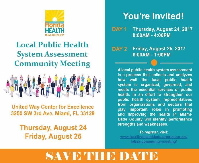 2017-2018 Local Public Health System Assessment Miami-Dade County Meeting Objectives The Local Public Health System Assessment (LPHSA) answers the questions, What are the components, activities,