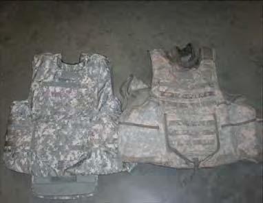 Figure 8. Faded Vest on the Right Figure 9. Entire Box of Faded Vests Handling of the ESAPI We interviewed soldiers on ESAPI handling procedures at 2 of the 14 sites we visited.