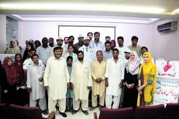 Shalamar Hospital arranged free medical checkups which included Hepatitis B
