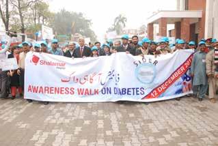 AWARENESS WALK & GENERAL PUBLIC SEMINAR ON DIABETES Sakina Begum Institute of Diabetes and Endocrine Research (SiDER), Shalamar Hospital, in collaboration with Mir Khalil-ur-Rahman