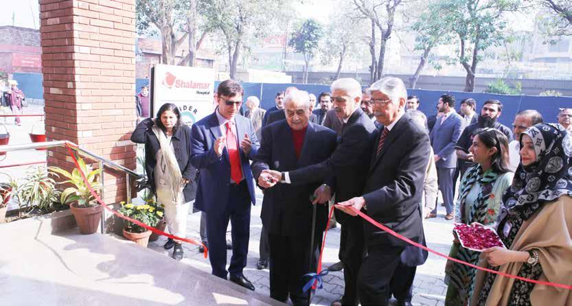 INAUGURAL CEREMONY OF SHALAMAR RADIOLOGY CENTER Shalamar Hospital has launched its state-of -the-art Radiology Center, inaugurated by the Trustee Syed Babar Ali.