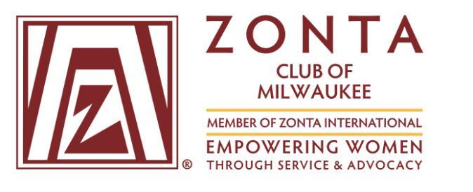 NEWSLETTER Area 2 District 6 2015 2016 Zonta Club of Milwaukee Officers Donna Kahl-Wilkerson, President Helen Ludwig, President Elect Victoria Frazier, Vice President Diane Lindsley, Treasurer Judith