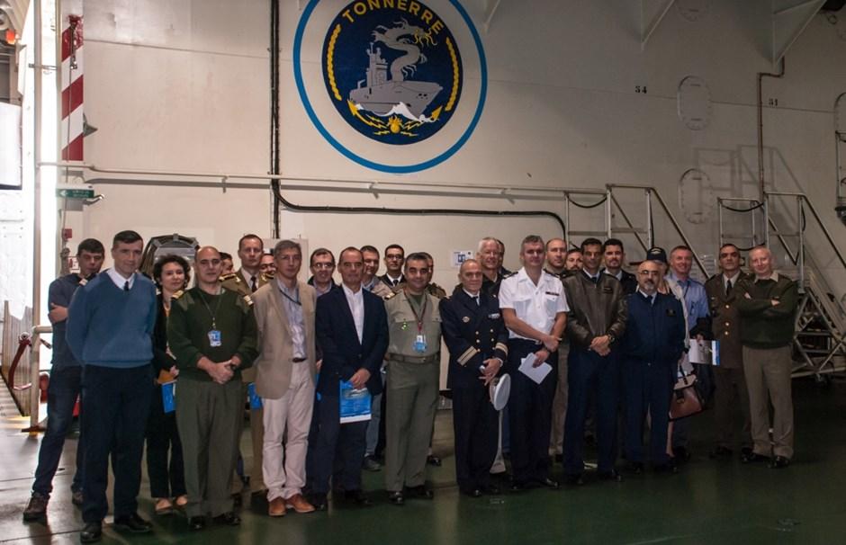 On 03 November 2016, JALLC staff were invited on board the vessel, and a delegation of 30 people including the JALLC s Commander, Brigadier General Mário Barreto was welcomed by a French Navy team in