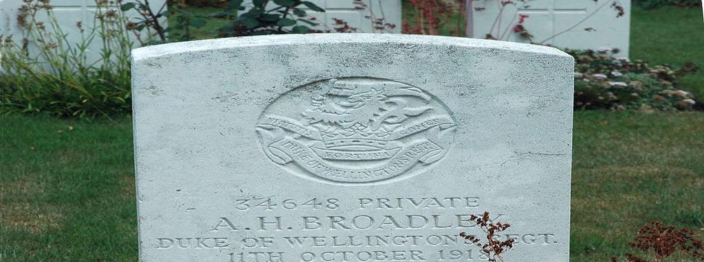 Private Arnold Howard Broadley (1899-1918). 1/7 th Battalion Duke of Wellington s West Riding Regiment.