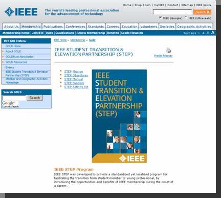 IEEE Student Transition & Elevation Partnership (STEP) Program Strategy & Resources Program Website Program overview PDF STEP Manual PDF Event attendance form PDF/Excel Event