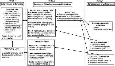 65 A Conceptual Framework for Evaluating the Consequences of Uninsurance In 2001, the Institute of Medicine (IOM) released a report on insurance and health care, Coverage Matters.