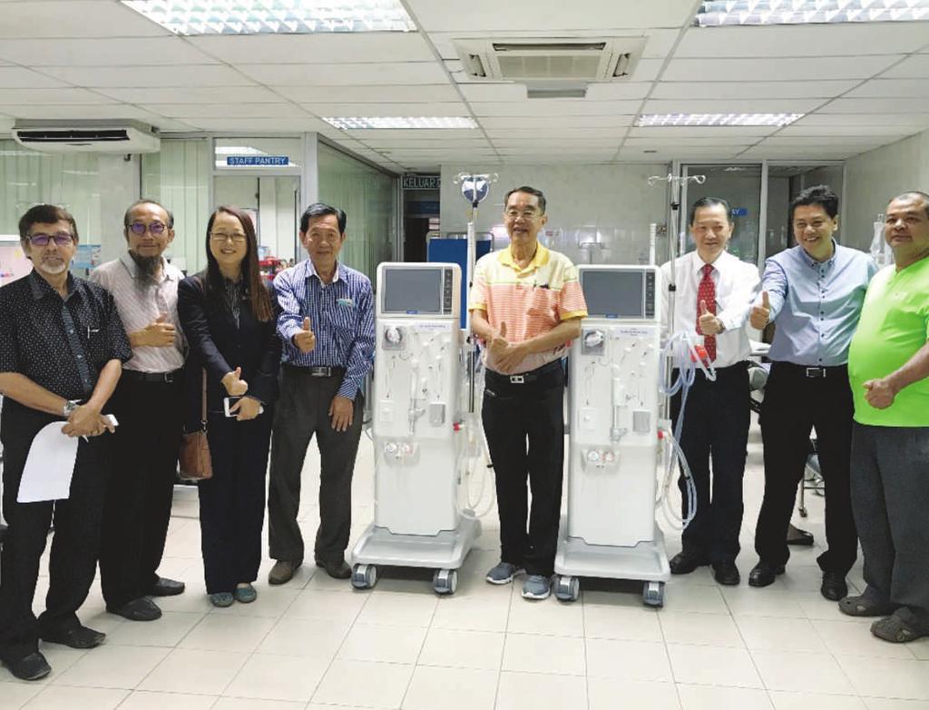 Mr. Ong Kan Bin Did It Again This year marked the 7th and 8th dialysis machines donated to the National Kidney Foundation (NKF) of The presentation was witnessed by:i) Malaysia by our generous donor,
