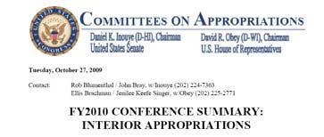 2010 EPA Appropriations La