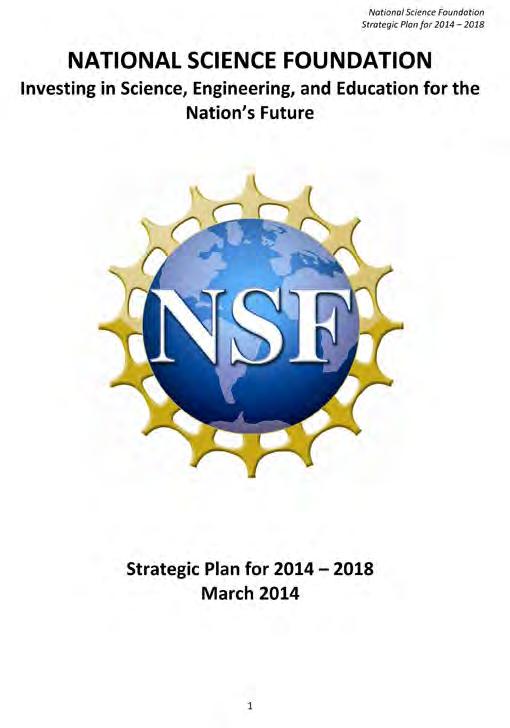 health, prosperity, and welfare; to secure the national defense Strategic Goals Transform the frontiers of science