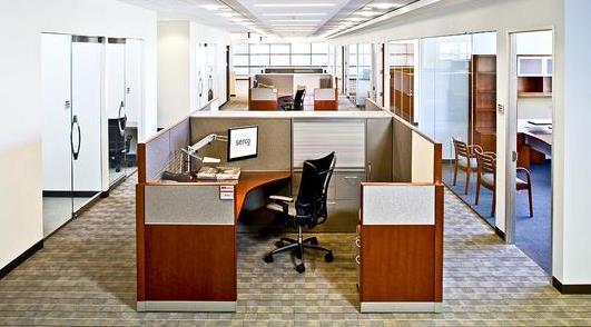 Enclosed office or cubicle + meeting