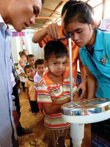 which 63% travelled from Burma to seek treatment. 65% of cases were related to reproductive health or neonatal issues, such as complicated deliveries, neonatal care and gynaecological cases.