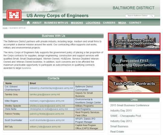 BALTIMORE DISTRICT WEBPAGE 4 Presentations available for
