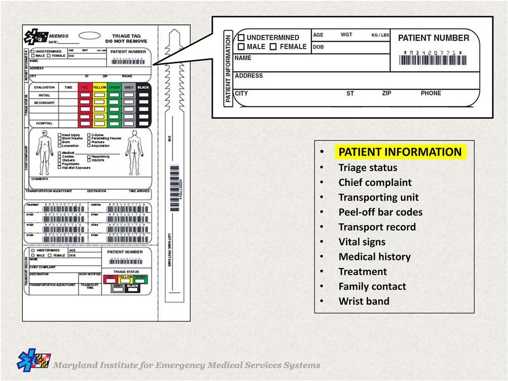 This information is important not only for patient identification but can also help with family reunification.