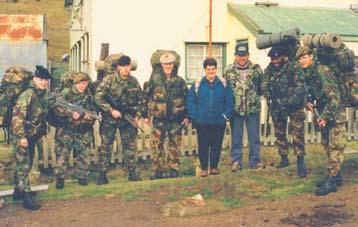 The Territorials came under command of the Wales and Western District Falkland Islands Group.
