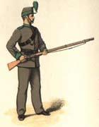 The Rifle Volunteers 2 Rifleman of 2nd South Middlesex RVC, 1859 By 1859, the government was concerned about the menacing attitude towards Britain by the French.