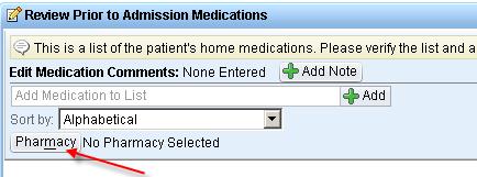 The Selection window has been divided into 2 tabs, suggested and search. If the patient has preferred pharmacies or pharmacies that were recently selected, those appear under the Suggested tab.