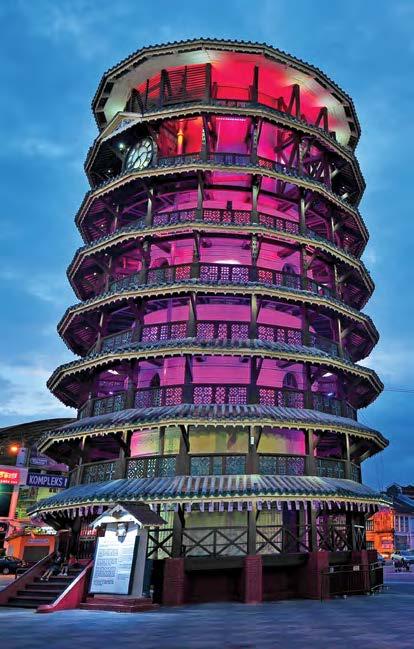 Despite being built in 1885, the 130 year old tower still stands strong at the heart of Teluk Intan.