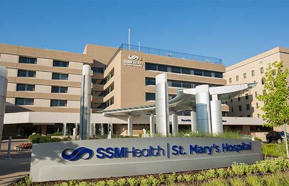 Overview of Hospital SSM Health St. Mary's Hospital 525-bed facility - St.