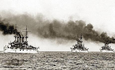 Great White Fleet Roosevelt sent two squadrons of 16 battleships to circumnavigate the