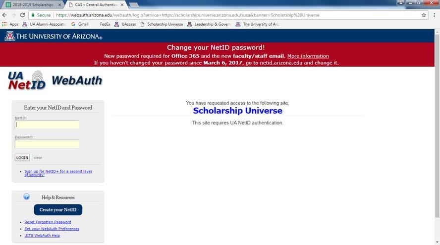 6. Reviewing Your Scholarship Applicants a. Go to scholarshipuniverse.