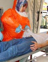 Special preparedness at selected hospitals The decontamination of severely injured patients (patients in the first triage group, who cannot be stabilized at the scene) is to take place at three