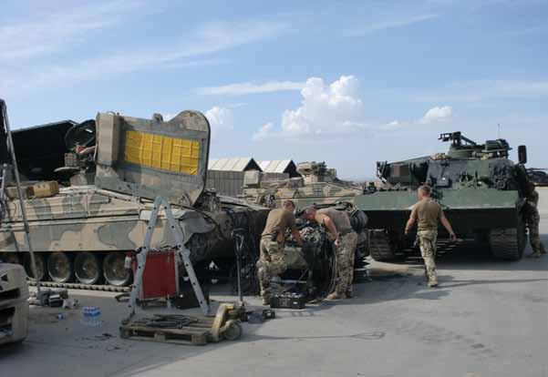 A Soldier inventories basic issue items before signing for a high-mobility multipurpose wheeled vehicle from the 2d Battalion, 401st Army Field Support Brigade, during Exercise Friendship II at Camp