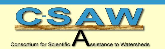 Consortium for Scientific Assistance to Watersheds Program - The goal for C-SAW is to transfer knowledge and skills to watershed groups, municipalities, institutions, and project sponsors thereby