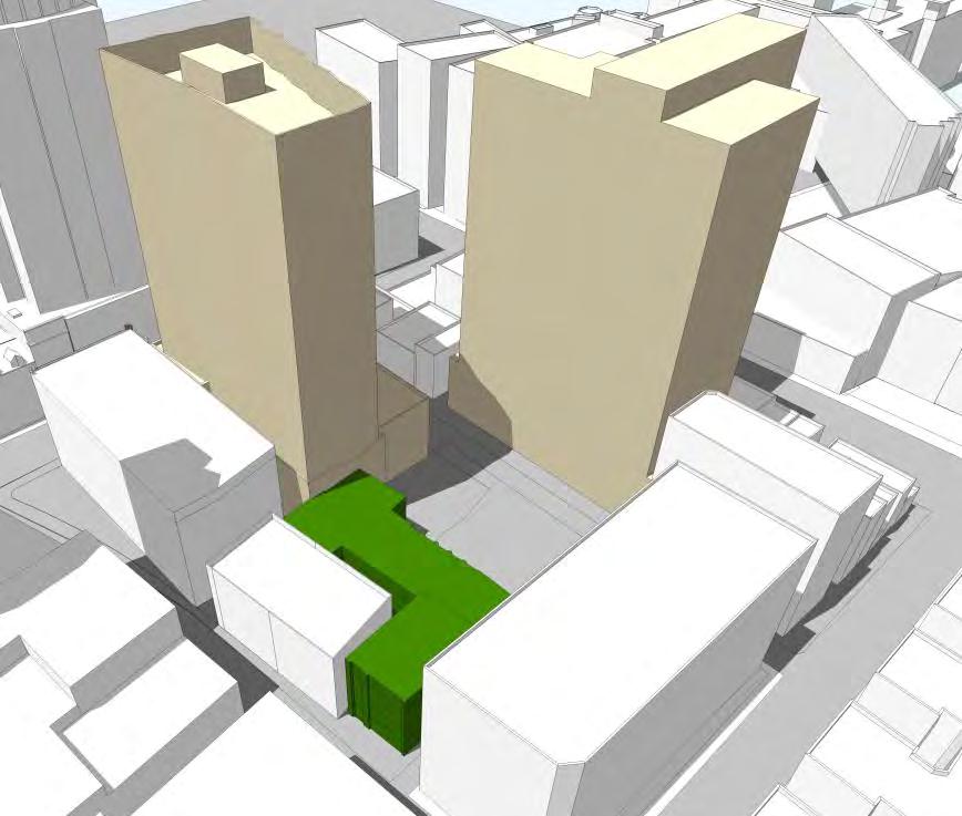 Massing Diagram 48 Boylston Rehabilitation Shown in Green Diagram Created By: The Architectural Team The Building Proposed Unit Mix Unit Type Square Footage Number of Units Studio/ 1 Bath 502 36 1