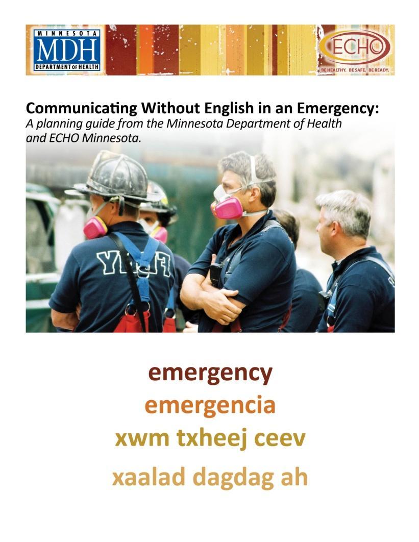 introduction Use this guide to create or improve your own emergency communications plan.