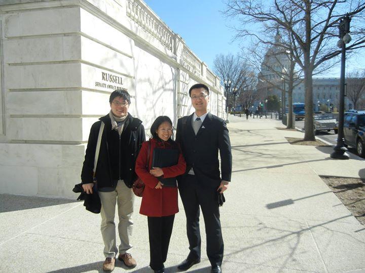 Lobbying: Chapter members Hsu-Cheng Huang, Alex Meng, and Cathy Chen attended the National Photonics Initiative (NPI) sponsored Congressional Visits Day in Washington, DC.