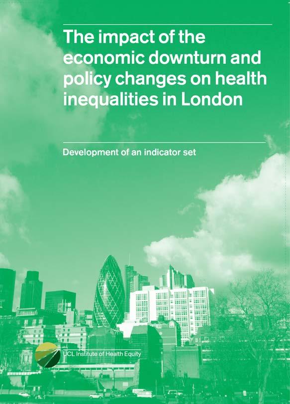 Report on impact of demographic change, recession and welfare reform on health